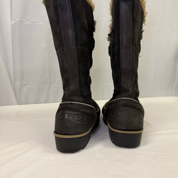 Sorel Joan of Arctic Tall Dark Brown Waterproof Snow Boots Women’s 8.5 - Picture 9 of 9